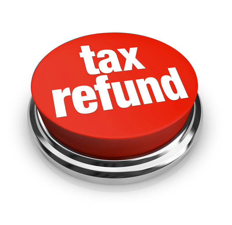 Press button for tax refund